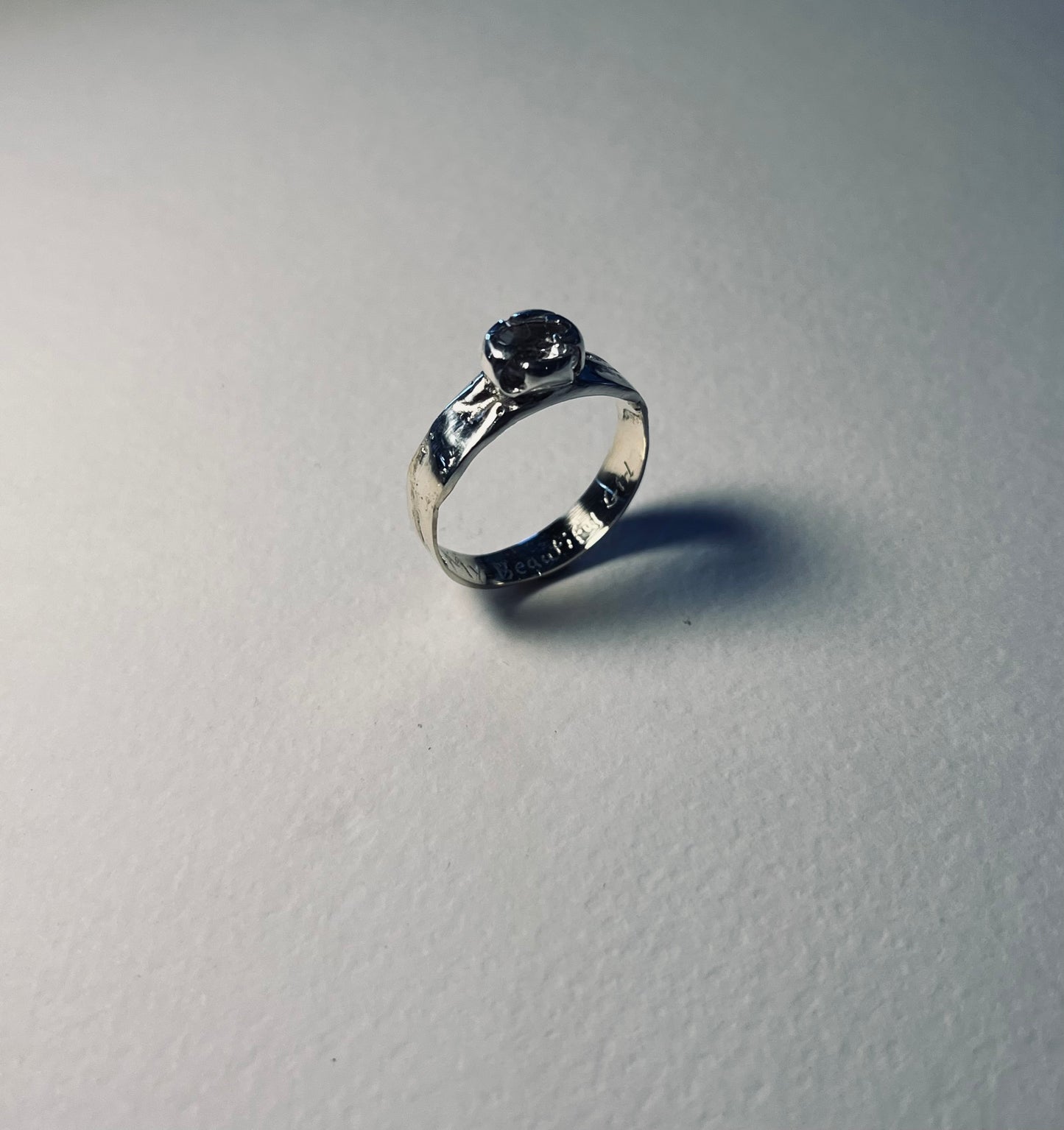 Gold Melted Silver Sapphire