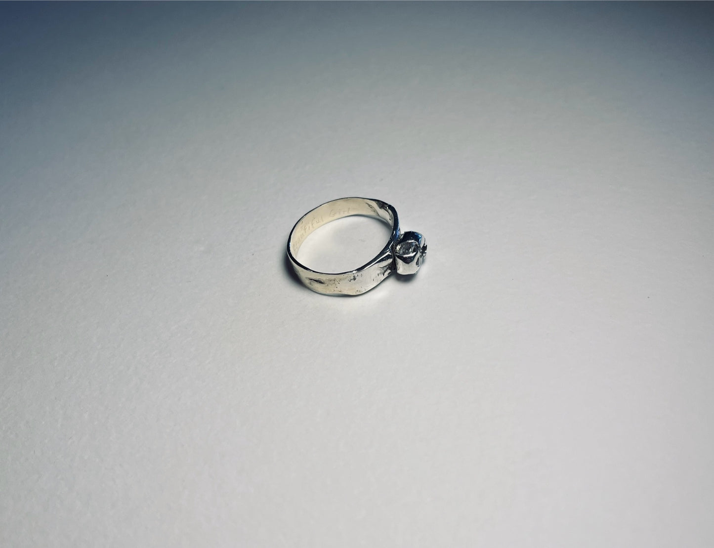 Gold Melted Silver Sapphire