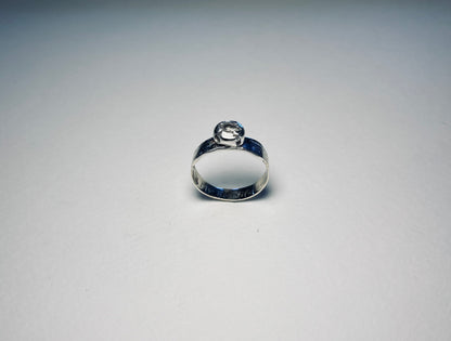 Gold Melted Silver Sapphire