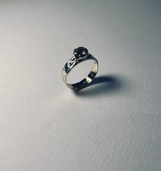 Gold Melted Silver Sapphire